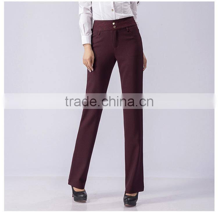 2017 spring and autumn pants waist straight middle-aged thin size casual pants Pendant pants custom made