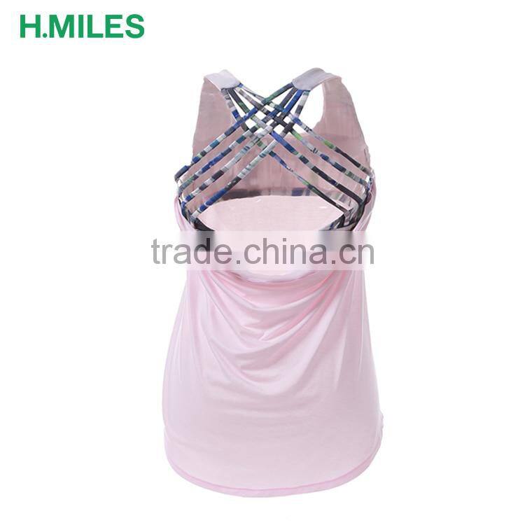 High quality cutout back backless fitness yoga sexy tank top
