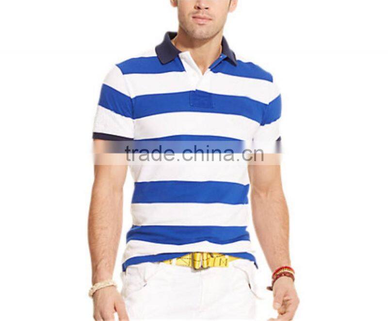colorful strips men's polo