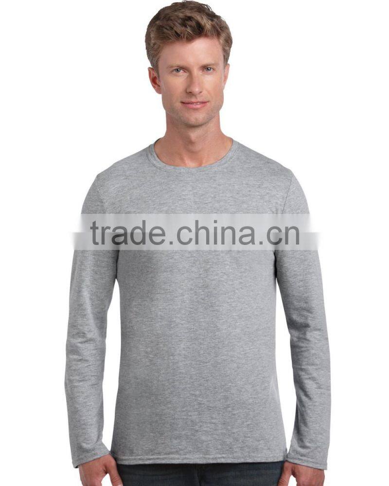 100% cotton men's long sleeve sweatshirt wholesale, autumn/spring t-shirt custom wholesale
