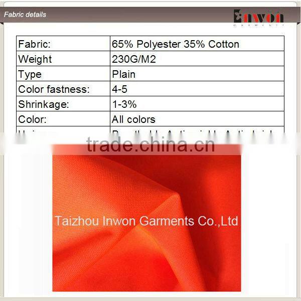 New Design Breathable Reflective Orange Cotton Coveralls