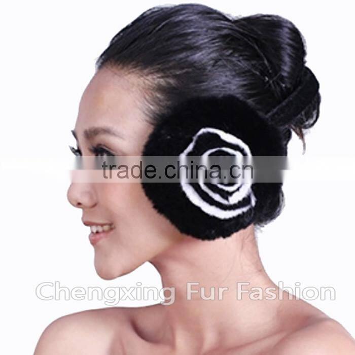 CX-EM-03N Winter Fashion European Pretty Real Rex Rabbit Earmuffs