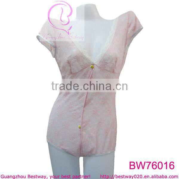 Womens hot sex images deep V collar sleeveless backless nightgown