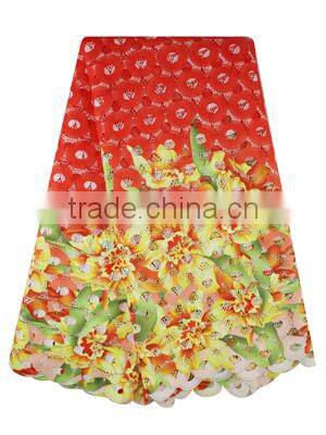 African Guipure Cord Lace Fabrics 3D Nigerian Lace For Weddings