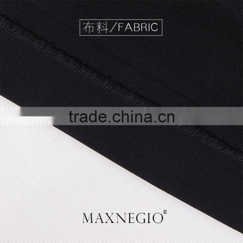 MaxNegio Brand Wholesale Fashion Chiffon 2016 Latest Design Jewel Neck Party Jumpsuit for Ladies