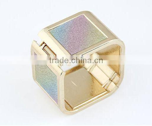 Ms square metal exaggerated punk bracelet Big street fashion bracelets