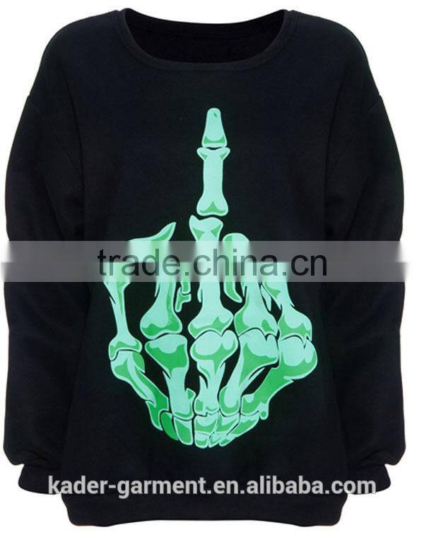 Winter punk printing sweatshirt