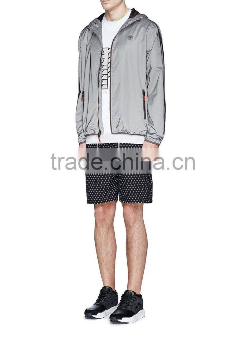 man french fashion tactical short with reflective thread shorts dot design