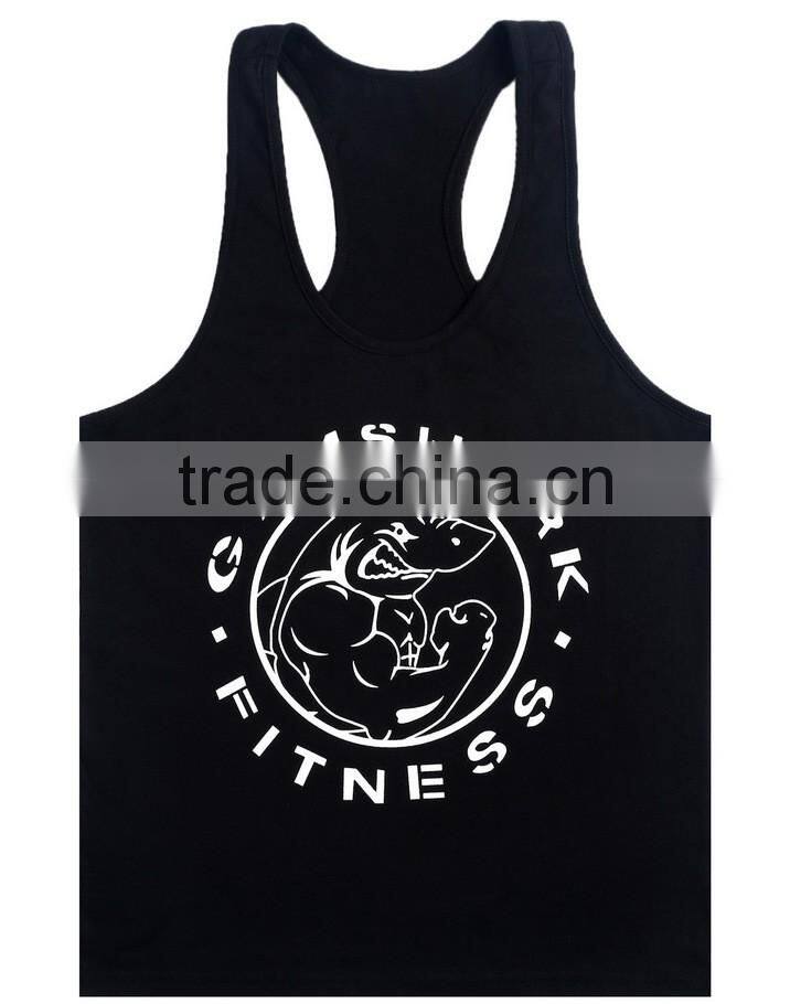 2016 cotton fitness clothes Gym bodybuilding tank top men Sleeveless sport tops Casual golds gym vest brand tracksuits men