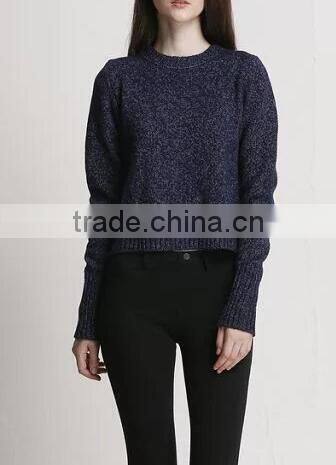 EY0858S Europe Style 2016 Women Pure Color Knitted Pullover Sweater