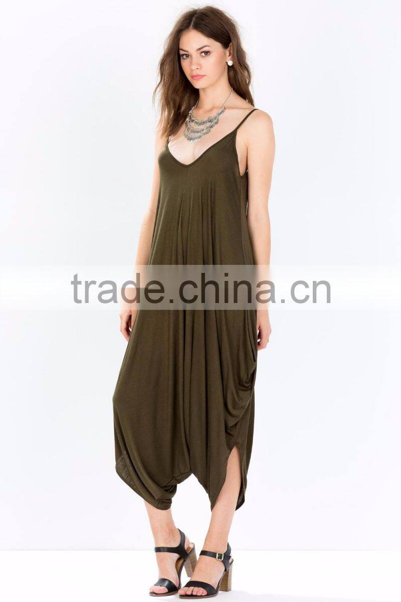 New arrival spaghetti straps festival season harem jumpsuit clothes women