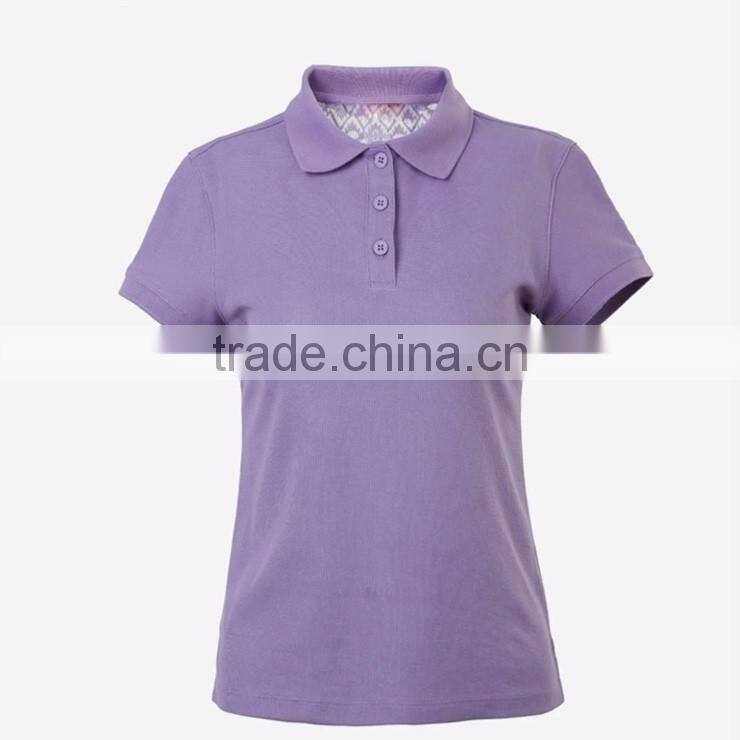 Hot Sale Custom New Design Collar Blank Plain Polo T Shirts For Women