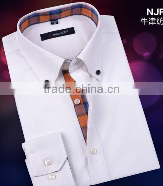 Latest shirts design for men button down black button plaids placket classical cuff dress shirt for young fashionable boy