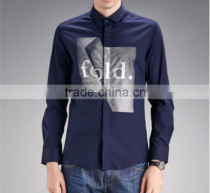 Pure cotton thin section summer leisure business cultivate one's morality shirt