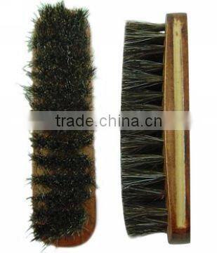 100% pig hair wooden head shoe care accessories shoe brush