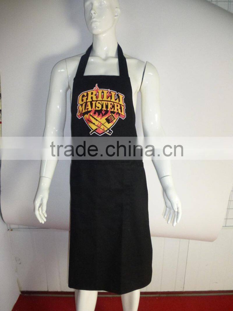 BBQ APRON BLACK PRINTED APRON KITCHEN APRON