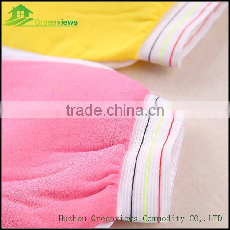 Rayon sponge thumb exfoliating bath glove cleaning brush glove for sponge cleaning