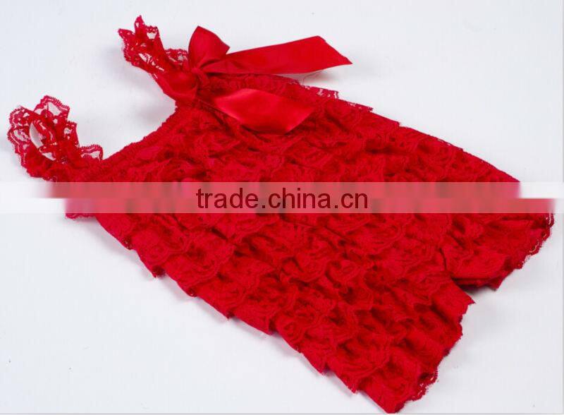 Promotion solid colors lace romper petti baby girl lace romper newborn Infant jumpsuit children clothes