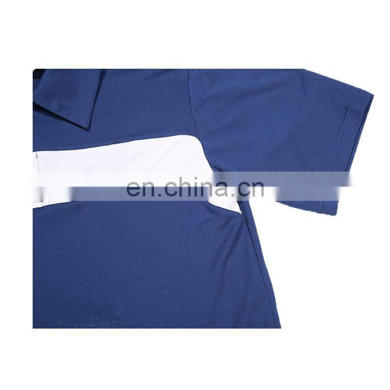Men's Short Sleeve Mesh Colorblock Polo Shirt