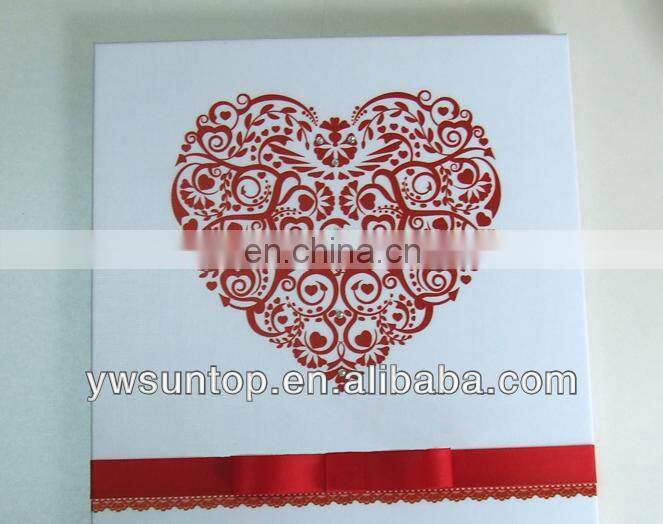 Red Hearts satin wedding signature guest book decorations party supplies
