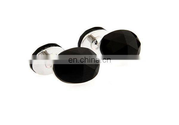 2014 wholesale gold plating jewelry fashion rose cufflinks black stone cufflinks high quality