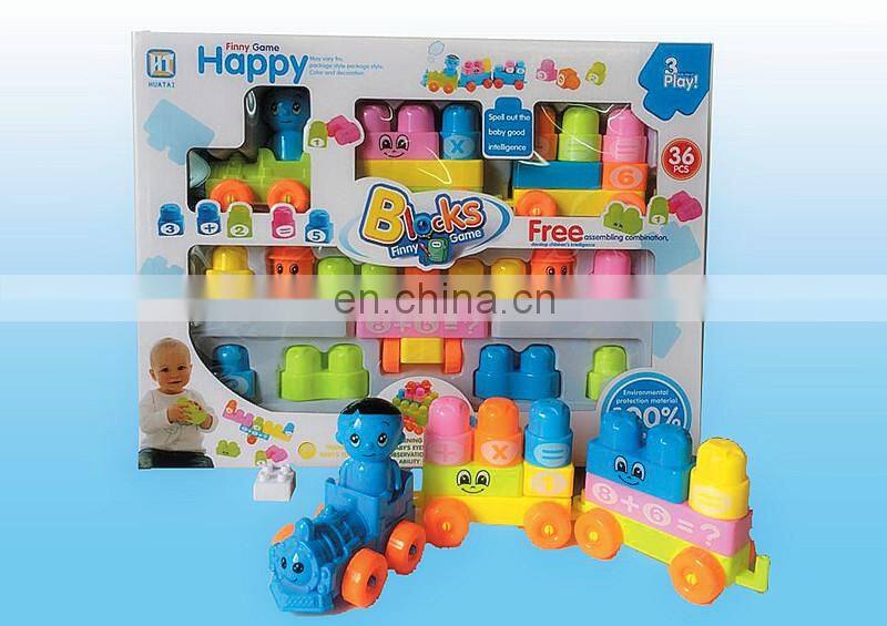 2014 B/O building block car and animal series play set