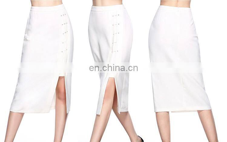 Custom Women Latest High Split Long Pencil Skirt Design