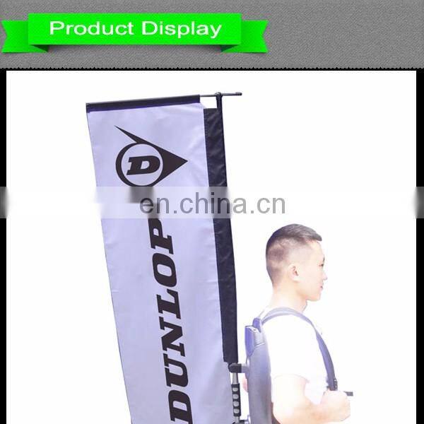 running backpack flag for show rectangle flag banner for advertising