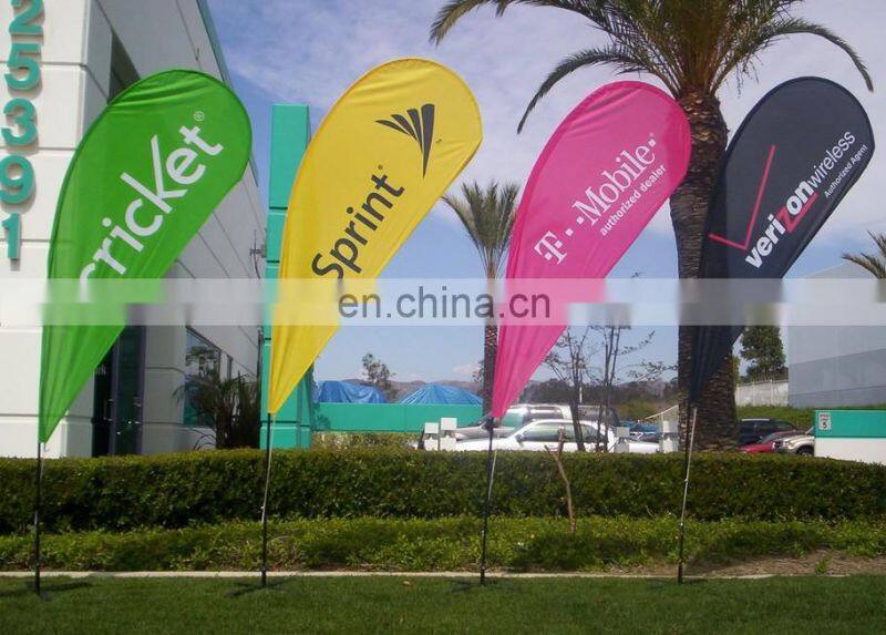 Custom brand logo advertising Tear Drop Flag printing made sign flags