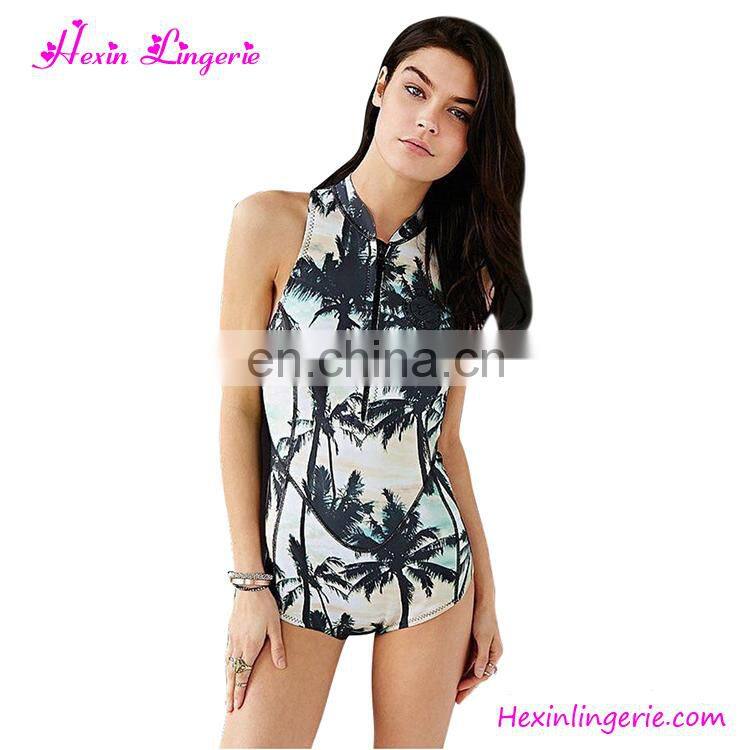 Tropical Coconut Trees Custom Swimsuit Swimwear 2017 Bathing Suit