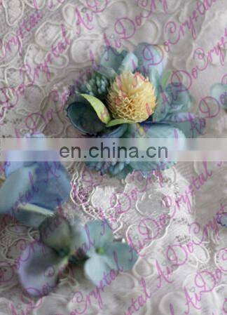 Aidocrystal handmade flower girl hair piece blue wedding bridal fascinators
