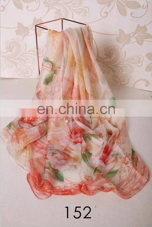 new fashion 100% silk scarf for women lady silk scarf wholesale china