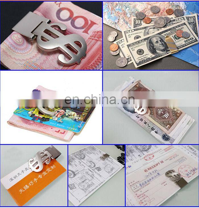 Stainless steel multifunction money clip bottle opener