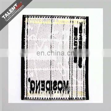custom high density woven label for men's jacket