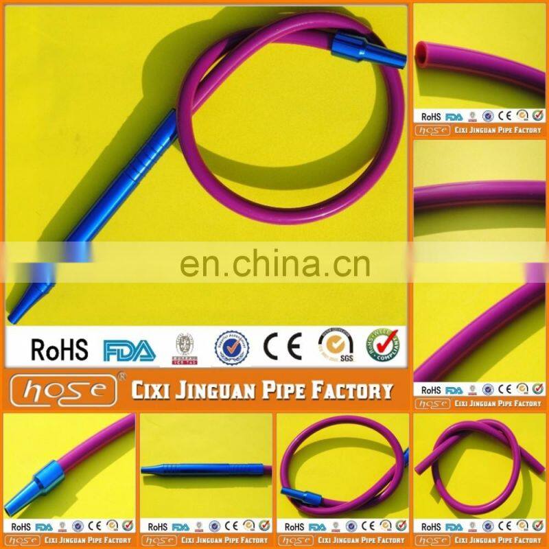 Colorful Aluminum Handled Dream Hose Food Grade Smoking Silicone Hookah Tube Silicone Hookah Hose Shisha Hookah Silicone Hose