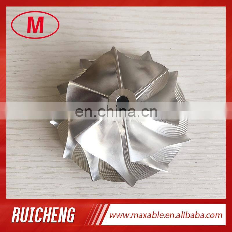 T04E forward 61.40/82.00mm 6+6 blades high performance turbo milling/alumimun 2618/Billet compressor wheel