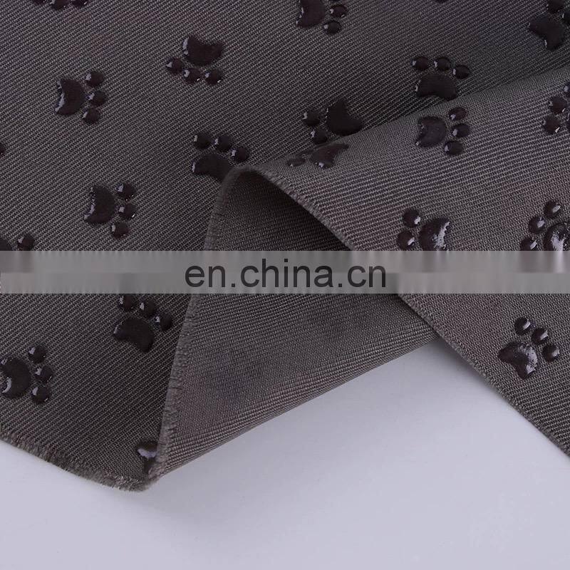 100% polyester gabardine fabric PVC foot anti-slip fabric
