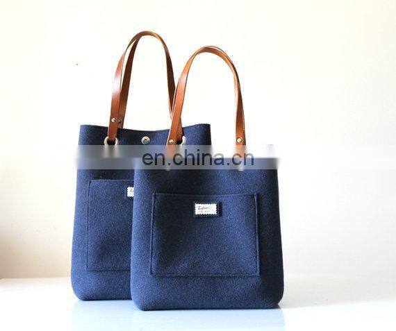 Felt tote handle bag for women