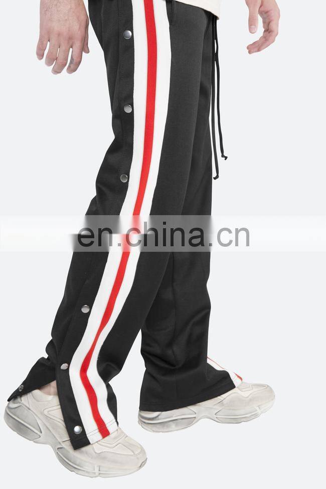 DiZNEW Navy Blue Black Orange Tearaway Track Pants For Men