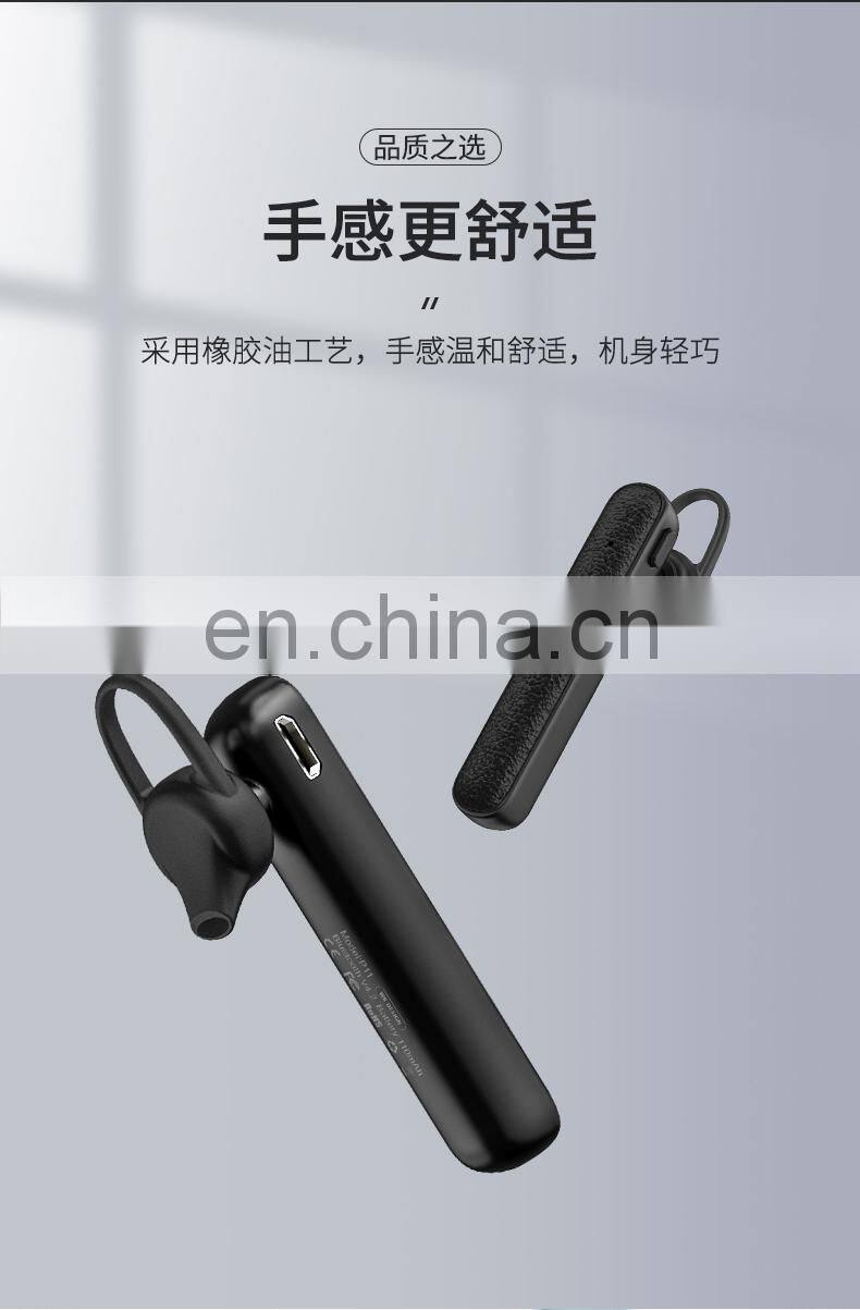 Commercial Single Earbud Wireless Communication and In-Ear Style Bluetooth V4.2 Earphone 110mAh