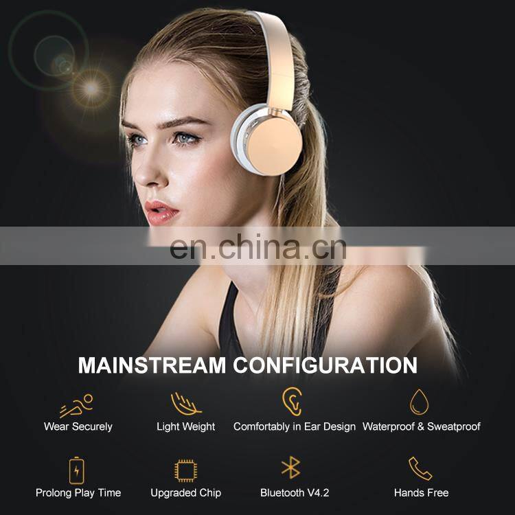 Hot sale Bluetooths Headphone Over Ear  Wireless Stereo Headset Bluetooth V5 with Deep Bass, Foldable & Lightweight earphones