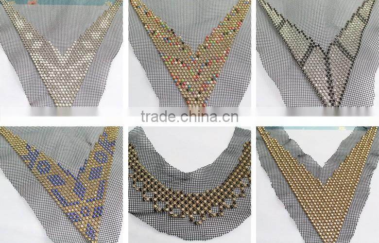 0521L High Quality beaded neck trim,beaded neck trim for T-shirt,wholesale beaded neck trim