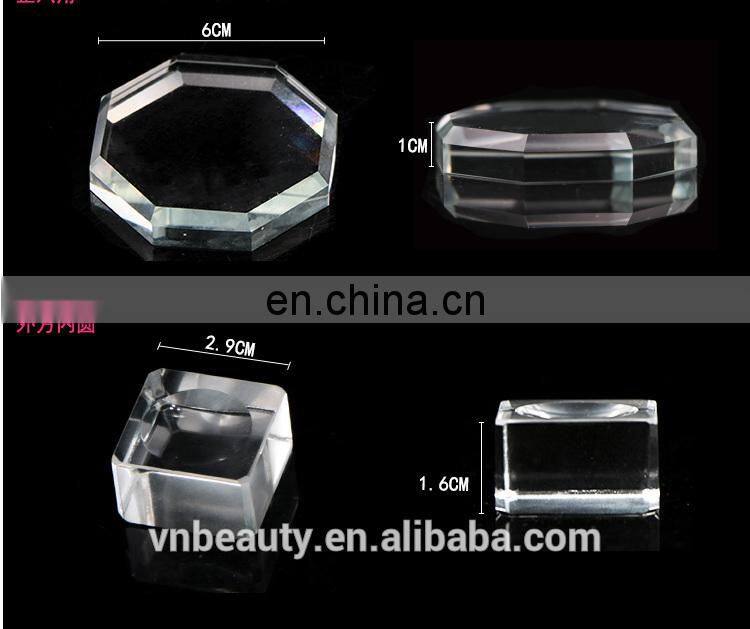 Nail Glass Palette Pallet New Eyelash Extension Glue Board Cosmetics Makeup Tool