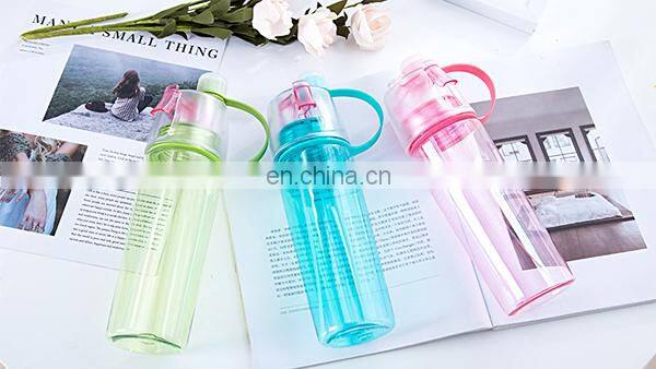 600ml running plastic spray mist sport drinking water bottle for yoga