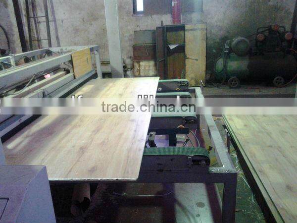 Synchronized high gloss laminated wood flooring