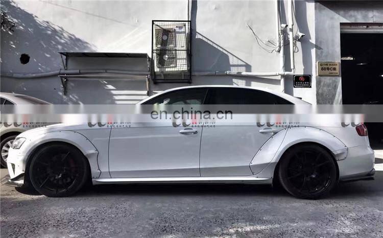Beautiful carbon fiber CQCV style body kit for Audi A4 front lip rear lip side skirts wide fender with assembly accessories