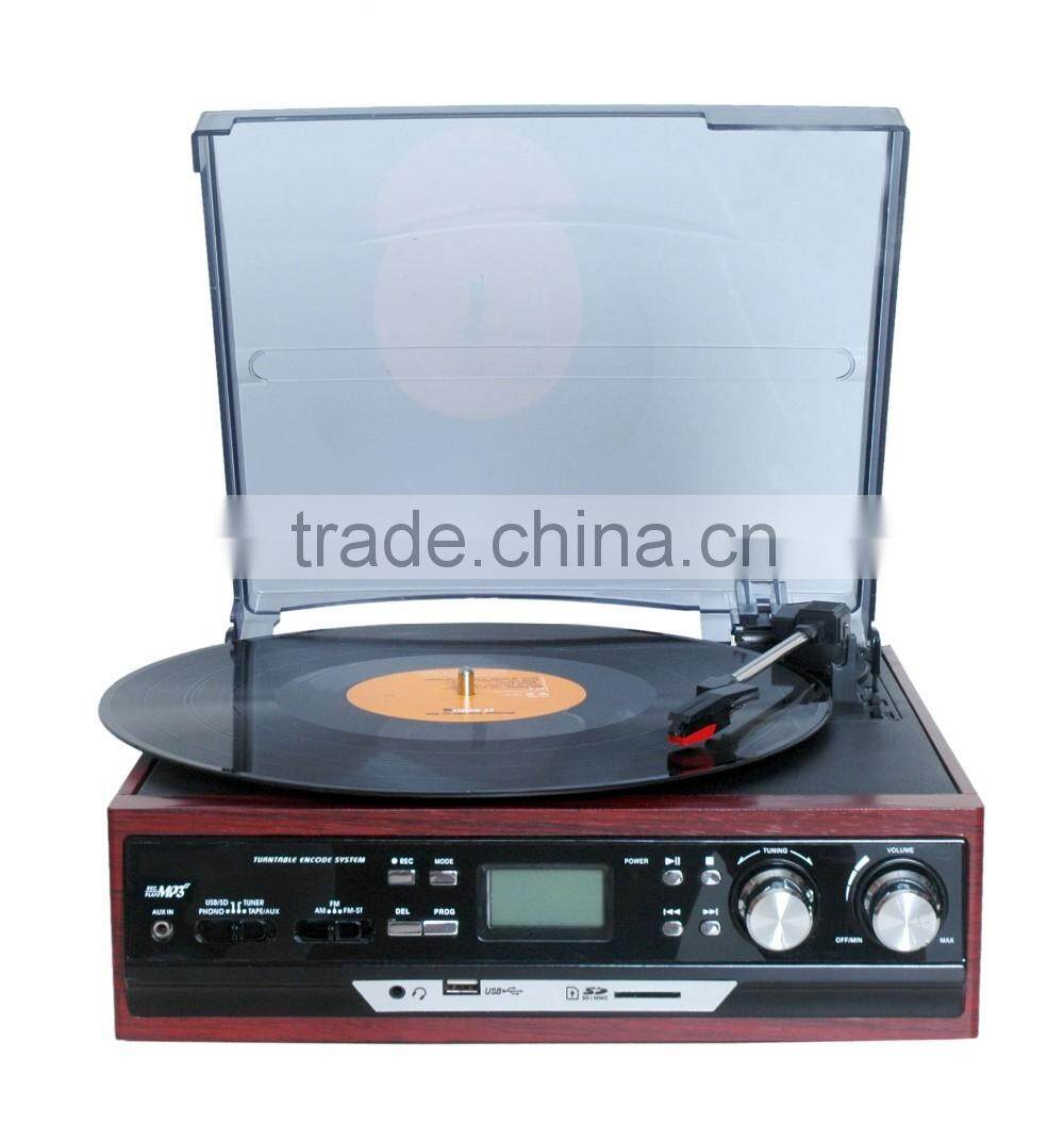 USB Turntable Player and Converter, Hot sale bluetooth Vinyl Suitcase Style Turntable