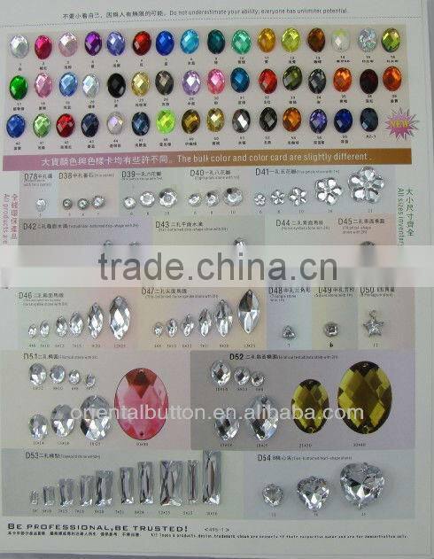 super shiny acrylic crystal stone with 2 holes