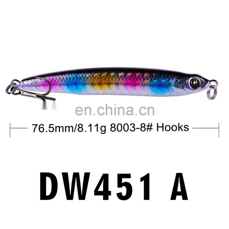 76.5mm fishing pencil VIB bionic lure 8.11g lure poppa sinking pencil fishing tuna popper lure