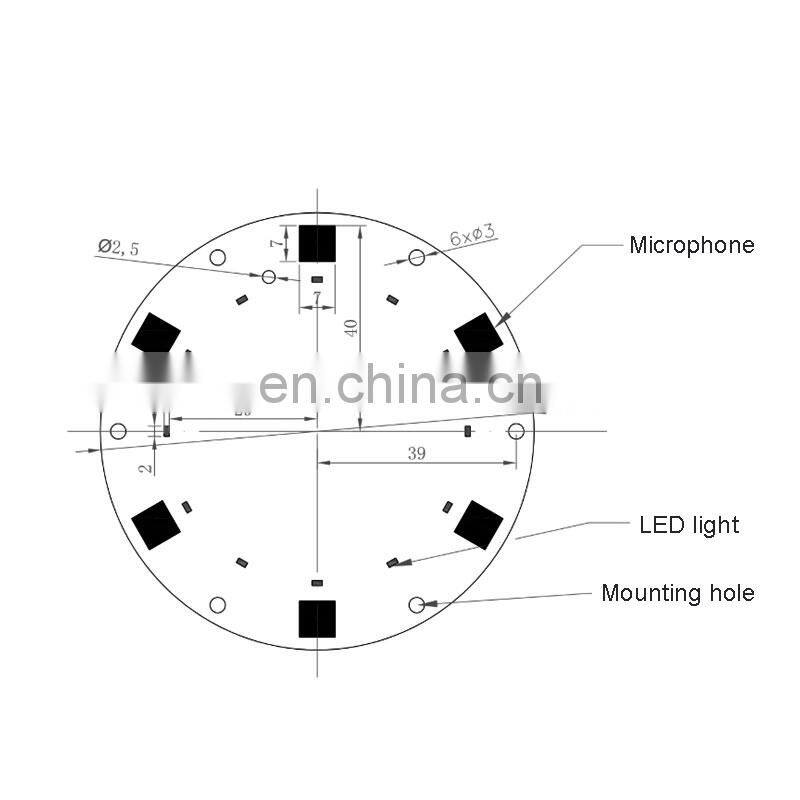 6 Microphone Array Voice Module ROS Voice Support Sound Source Location Support Voice Navigation